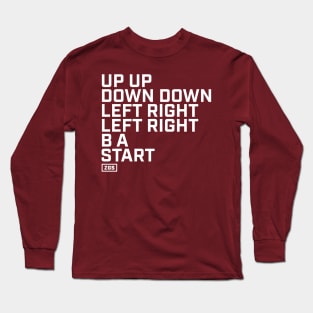 Up Up Down Down Left Right Left Right B A Start Long Sleeve T-Shirt